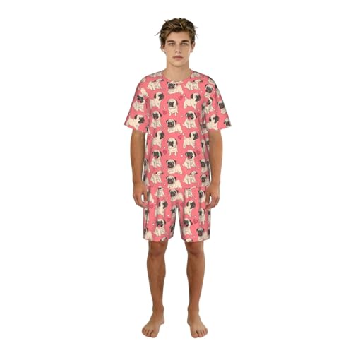 Pijama de dos piezas para hombre ideal para noches de verano en casa
