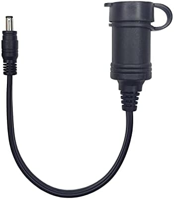 DC Female Cigarette Lighter Socket to DC 5.5mm x 2.1mm Male Barrel Plug Cord, 1ft DC Car Charger Cable 12-24V DC Car Charger Auto Power Supply Cord for Car Refrigerator, Cleaner, Solar Generator