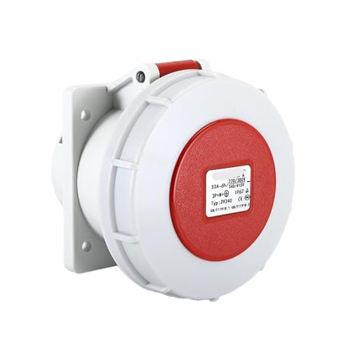 Prise industrielle dissimulée 5P 32A IP67 anti-infiltration pour panneau de distribution PDU