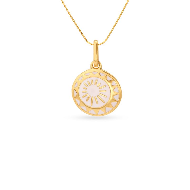 mia by tanishq 14 KT Gold Radiant Dusk Pendant for Women Modern Design BIS Hallmarked Gold Jewellery | Lightweight Daily & Casual Wear Pendant Gift for Her-picture-10