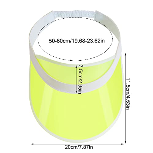 jerbro 5 Stück Sonnenvisier Unisex 80er Jahre Neon Visier Hüte Mützen Caps für Golf Tennis Junggesellenabschiede Pokerpartys Beach Party Sommer Schirmmütze (Gemischt)