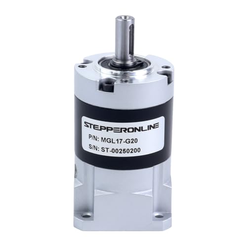 STEPPERONLINE Planetengetriebe der MGL-Serie, Übersetzungsverhältnis 20:1, Spiel 45arc-min für 5-mm-Welle, Standard-Schrittmotor Nema 17