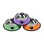 Purple, Green, Orange