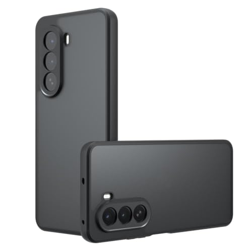 Image of Matte PC+TPU Back Cover Case for Oneplus Nord CE6 Lite 5G Air Bag Corners, Anti-Fingerprint, Micro Arc Edge, Skin-Friendly Feel, Never Turns Yellow, Black