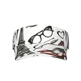Cappelli con Visiera Parasole High-Heel-Glasses-Eiffel-Tower Cappellino Unisex Confortevoli Visor per Pesca Casuale Estivo