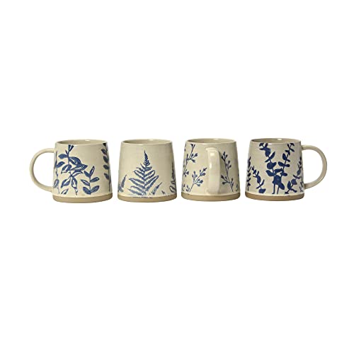Juego de 4 Mugs de Stoneware Azul Antiguo miniatura 5