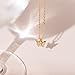 PAVOI 14K Yellow Gold Plated Butterfly Pendant Necklace | Friendship Cute Necklaces for Women | CZ Butterfly Necklaces