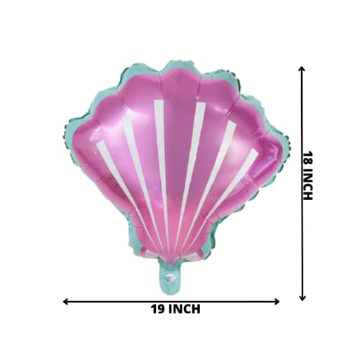 Image of Party Decorz Seashell Foil Balloon Medium Size (18X19 Inch,1 pcs) Ocean Animal Theme Birthday /Party Foil Balloon For Children Birthday Party Decoration