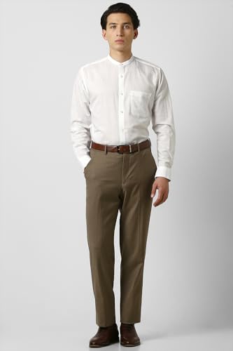 Image of Van Heusen Men Cotton Solid Regular Fit Shirt