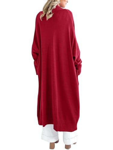 Image of Danedvi Womens Long Cardigan Sweaters 2026 Spring Chunky Knit Oversized Slouchy Open Front Warm Coats with Pockets