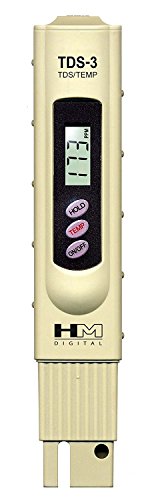 HM Digital TDS3 TDS-3 Pocket TDS Meter Water Tester Meter with Leather Carry Case and Temperature Display