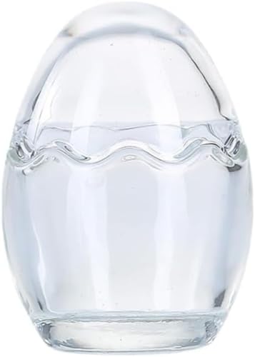 かわいい卵殻プリンカップ 厚手の耐熱ガラスプリン容器 クリエイティブプリン/ヨーグルト/ゼリー型 蓋付き 密閉性良好 ミニ 卵殻型 透明 デザート 結婚式 誕生日 パーティー (6)