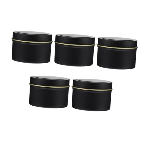 Uonlytech 5pcs Candle Tins Candle Containers for Crafting Tea Jewelry Storage Vintage Smooth Reusable Portable Design