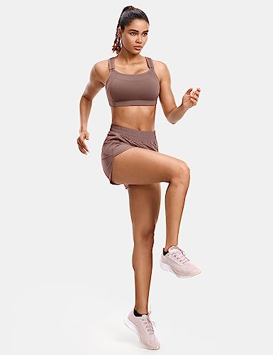 Image of SYROKAN Front Adjustable Sports Bras for Women High Impact | Front Velcro Straps, Wirefree, Double layer Cups, U Back, No Bounce, Running Bra