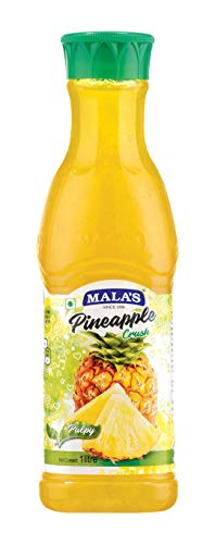 Image of Mala's Crush Pet Bottle Natural and Real Fruit Extracts Pet Bottle, Pineapple, 1000 Gram