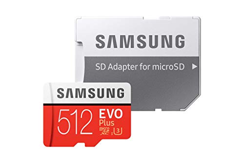 Image of Samsung EVO Plus 512GB microSDXC UHS-I U3 100MB /s Full HD & 4K UHD Memory Card with Adapter (MB-MC512HA)