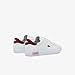 Lacoste Women's Powercourt Sneaker, White/Burgundy, 5