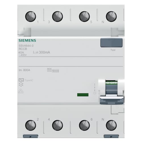 Siemens 5SV – Leitungsschutzschalter 5SV clase-ac 4 polig 40 A 300 mA 70 mm