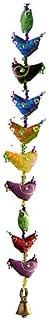 Rastogi Handicrafts Wall Hanging 10 Bird Bell Tota Traditional Indian Hanging Decoration (10 birds 8x60 cm)