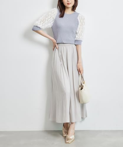 [ロペピクニック] 袖レースニットプルオーバー ブルー系（45） 38