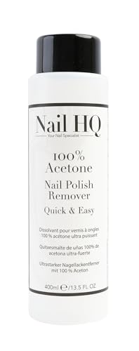 Nail HQ 100% Acetone Nail Polish Remover - 400ml - Express & Easy
