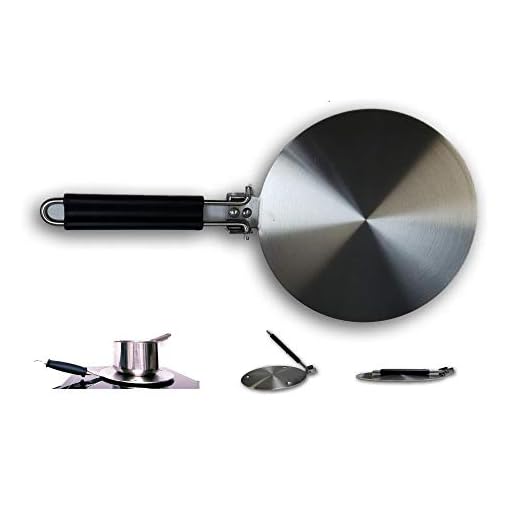 Upromax Induction FOLDABLE Easy Storage Hob Heat Diffuser Stainless Steel, Lite Weight (20cm / 7.8")