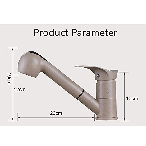 Pommeaux de douche et robinet de cuisine noir beige à douchette - 3