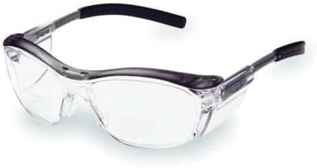 3M Safety Glasses, Nuvo Readers, +1.5, Clear Lens, Retro Gray Frame