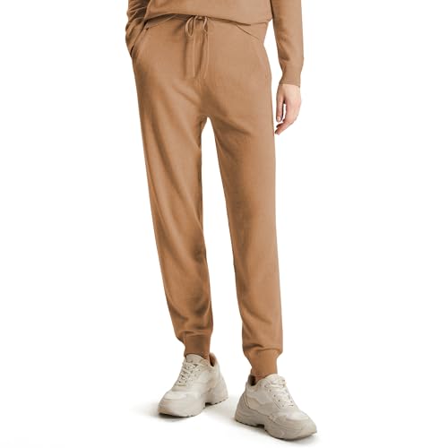 GreenMount Womens Cashmere Sweatpants High Waisted Baggy Pants with Pockets Home Fall Bottom Joggers for Women Keep 37.5°Warm