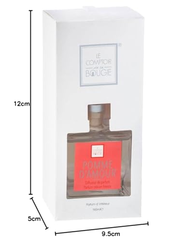 Diffuseur Elea Atmosphera design raffiné flacon en verre pomme d'amour 160mL - 5