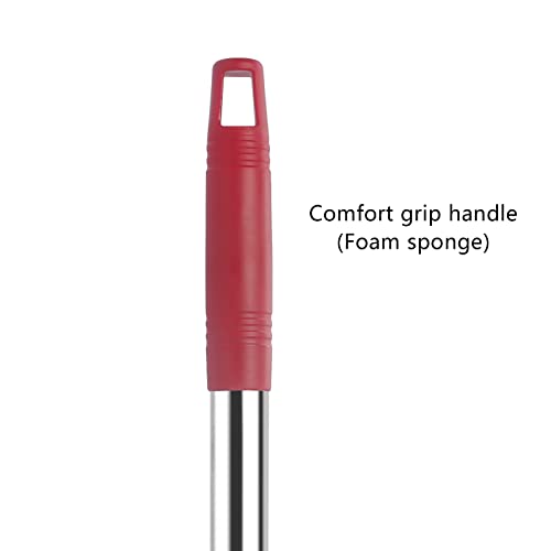 Jioko Spin Mop Replacement Handle, 4 Section 12 Inch To 56 Inch Mop Replacement Head Handle For Easywring Spin Mop Microfiber Cloth Mop Triangle Spin Mop, Stainless Steel Rotating Household Cleaning #TOP4