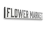 FLOWER MARKET Sign | Available in 3 Sizes | Carved in a Solid Wood Board | Rustic Distressed | Florist Shop | Farmhouse Style | Handmade in NC
