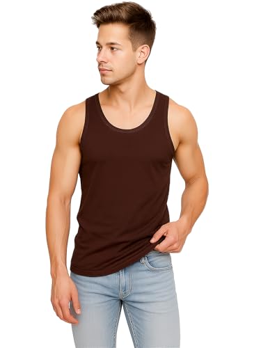 Image of COSCO FOUJI 100% Combed Cotton Vest for Men Sleeveless Multicolor Pack of 5 | Regular Fit, Deep Round Neck, Large Armholes, Tagless, Breathable, Sweat Absorbent, Stretchable, Assorted Colors May Vary