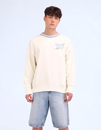 Image of Flying Machine Men's Oversized Fit Sweatshirt| Printed