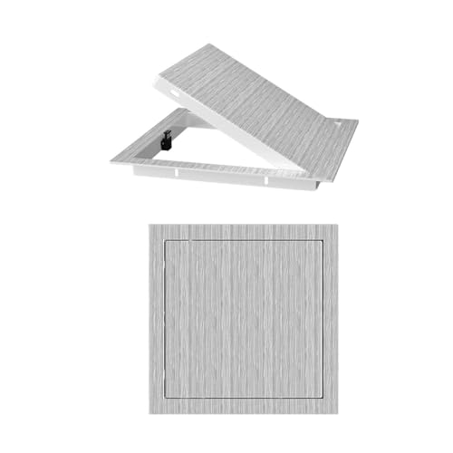 �_���� �����Ǘp�A���~�j�E���A�N�Z�X�p�l���h�A�A�ǂ���ѓV��A�N�Z�X�z�[���J�o�[�A�z�ǂ����HVAC�p�̃J�X�^�}�C�Y���ꂽ���������n�b�`(Gray wood grain,7.9x7.9in)