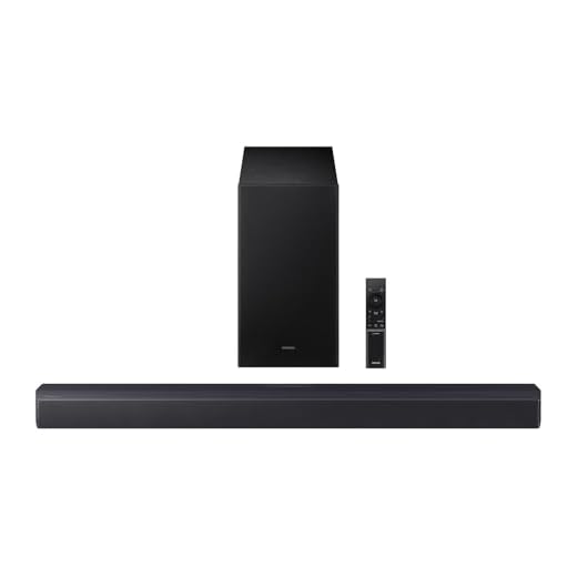 Samsung B-Series Soundbar HW-B550F 2.1 ch DTS Virtual:X Soundbar with Subwoofer (2025 Model) Voice Enhance Mode, Bass Boost, Adaptive Sound