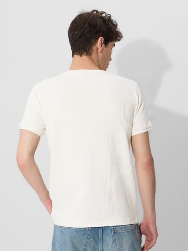 Image of The Souled Store Korean T-Shirts: Men and Boys Short Sleeves Round Neck Solid Regular Fit Easy to Style Everyday Wear Trendy Lightweight T-Shirt