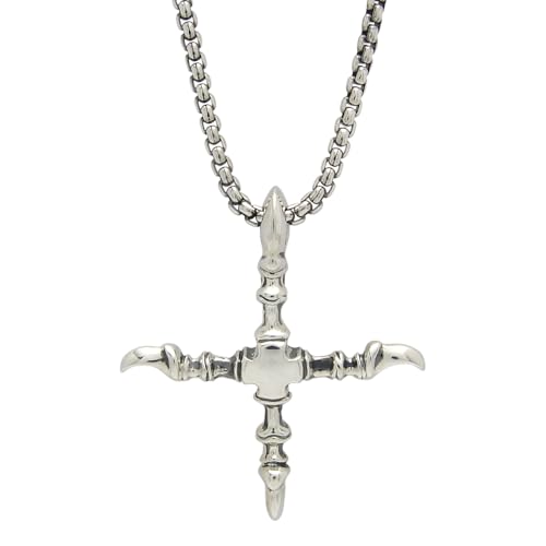 [Lone Ones] 正規輸入代理店 ロンワンズ ペンダント チェーン ネックレス メンズ ユニセックス [Basic Nature] クレセント クロス ハート ペンダント S w/BNフック＆1.8mm ベネチアン ボックスチェーン