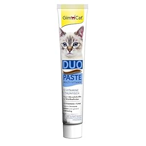 GimCat Duo Pâte Multi-Vitamin et Thon – Ses précieuses vitamines augmentent les défenses immunitaires et le bien-être de votre chat – 1 tube (1 à 50 g)