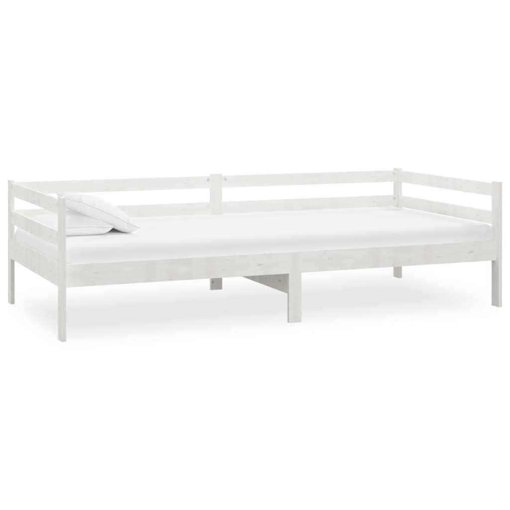 vidaXL Day Bed, Sofa Bed with Storage, Guest Bed for Living Room Bedroom, Sleeper Sofa, Scandinavian Style, White 90x200 cm Solid Wood Pine