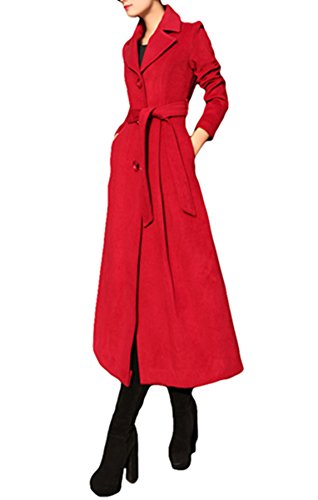 Coupe-vent en laine rouge bordeaux taille 44 pour femme élégante