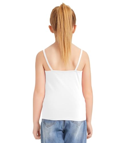 Image of Dreammonkey Girl's Full Sleeveless Camisole Tank Tops Kids Comfort Breathable Dance Tank Tops(Ages 2T-14Years)