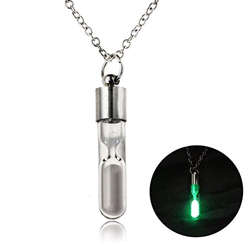 Preisvergleich Produktbild Leuchtende Zeit Sanduhr Flasche Memorial Holder Andenken Modeschmuck Halskette