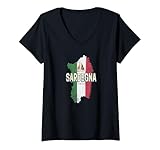 Cerdeña Italia Retro Región Mapa Vintage Souvenir