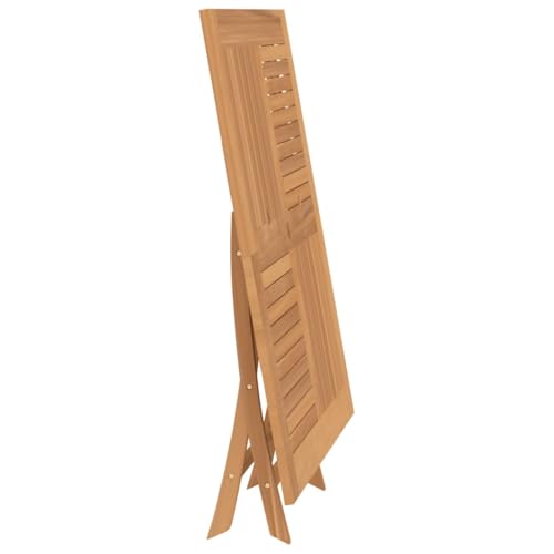 Table de jardin pliante en teck massif durable d'extérieur - 7