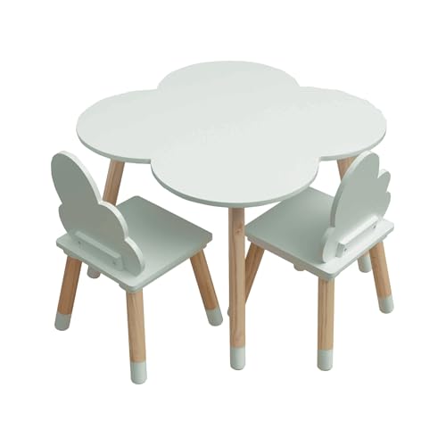Rebecca Mobili Set de Mesa de Centro y 2 Sillas para Niños, Verde...