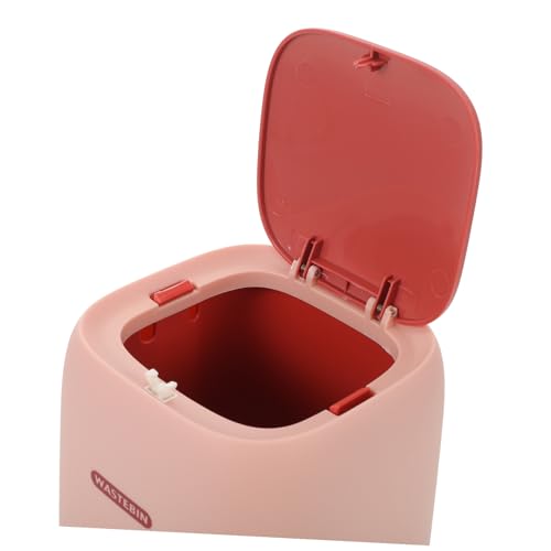 Poubelle de table rose anti-odeur POPETPOP mini format étanche pour petit espace - 3