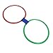 Hamwesh Hopscotch Ring Game, Enhancing Attention Hand Foot Coordination Premium Plastic Kids Outdoor Games, Exercise Hoop with 10 Connectors Multi Colored Rings for Kids Outdoor Indoor