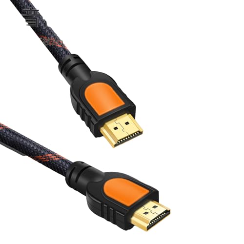 RIKYJIC Cable HDMI 1.4 macho a macho de datos de alta definición para computadora, TV y dispositivos de audio/video (10 metros)