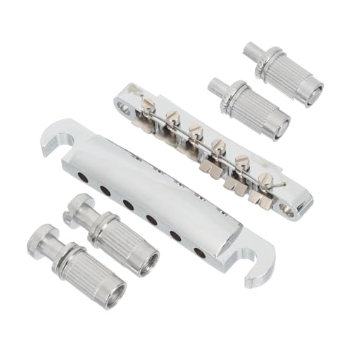 FUNOMOCYA 1セット ギター ローラーサドル テールピース ギターの ・テールピース交換 エレキギター用 テールピース ギター サドル テールピース 金属